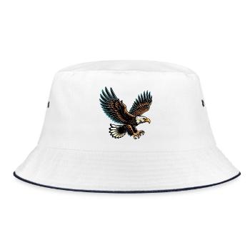 Eagle - Bucket Hat - white/navy - Front