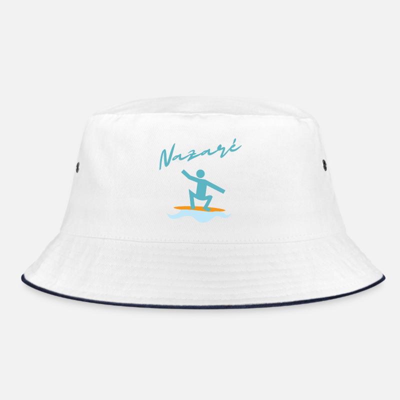 Nazaré Surf Illustration - Bob - blanc/marine
