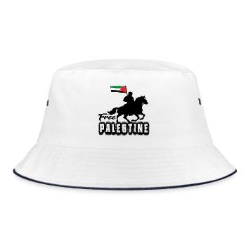 Free Palestine - Bob - blanc/marine - Devant