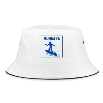 Mundaka Surfing Icon T-Shirt Design - Bob - blanc/marine - Devant