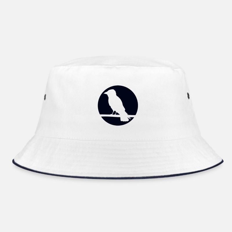 Krähe auf Ast Bucket Hat