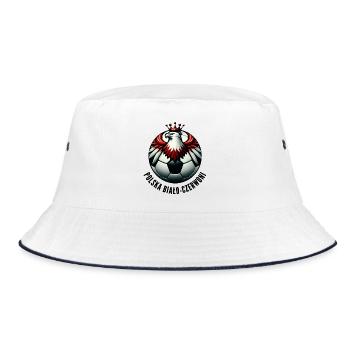 Polnischer Fußball - Bucket Hat - Weiß/Navy - Vorne