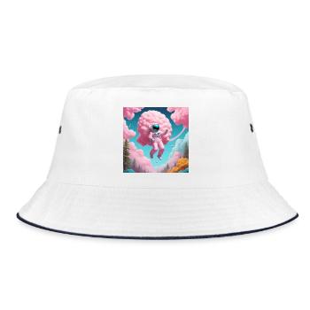 Astronaut - Bucket Hat - white/navy - Front