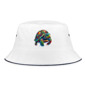 Turtle - Bucket Hat - white/navy - Front