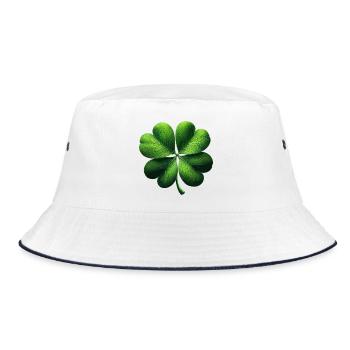Four-leaf clover - Bucket Hat - white/navy - Front