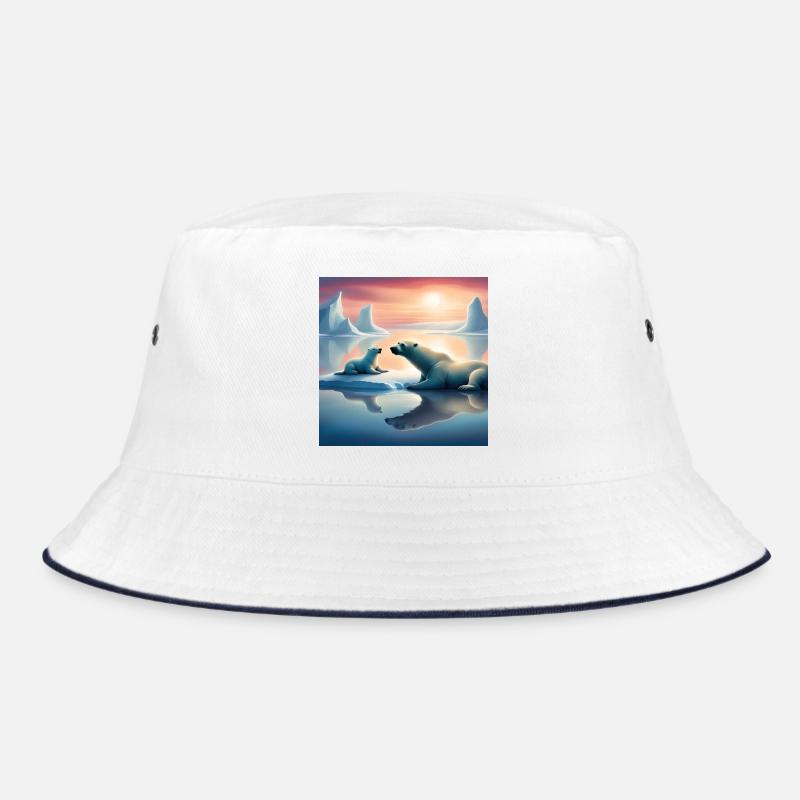 JensJensen - Bucket Hat - Weiß/Navy
