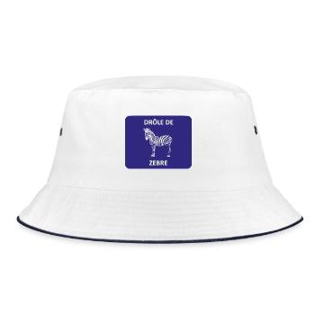 Strange zebra - Bucket Hat - white/navy - Front