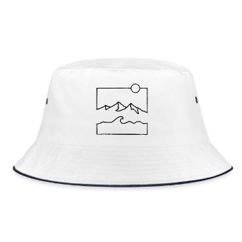 Awaiting design - Bucket Hat - white/navy - Front