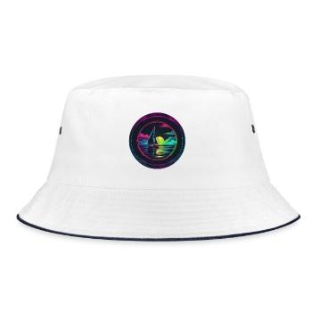 Neonsegler am Abendrot - Bucket Hat - Weiß/Navy - Vorne