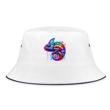 Chameleon - Bucket Hat - white/navy - Front