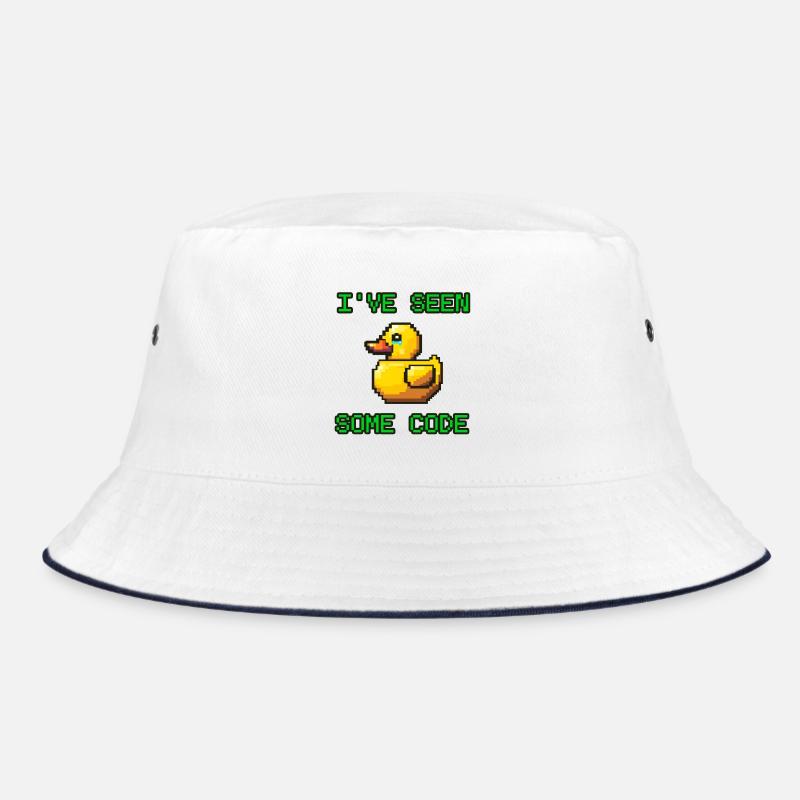 Pixel Duck Ich habe etwas Code gesehen Bucket Hat