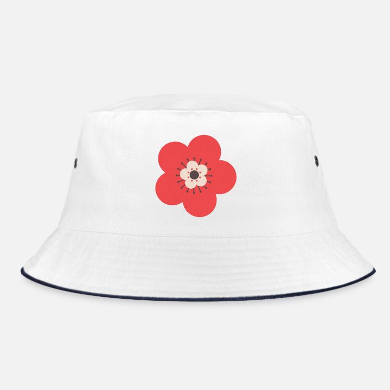 Fleur rouge et crème Bob