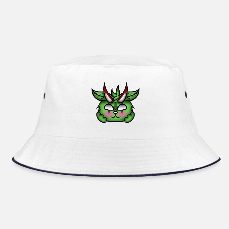 Errötender Dämon! - Bucket Hat - Weiß/Navy