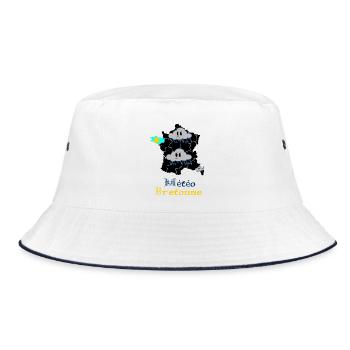 Breton weather - Bucket Hat - white/navy - Front