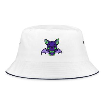 Bat - Bucket Hat - white/navy - Front