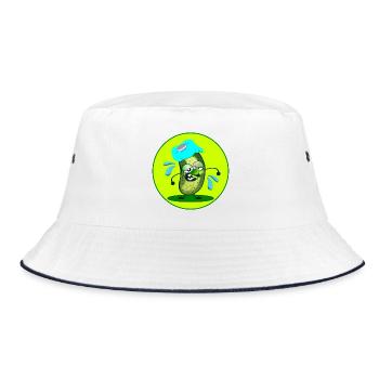 SUMMER SWEAT HEAT CUCUMBER - Bucket Hat - white/navy - Front