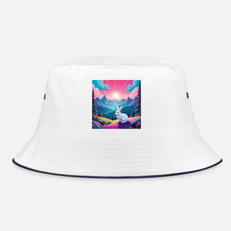 Rabbit on the mountain Bucket Hat