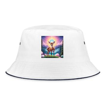 Fawn - Bucket Hat - white/navy - Front