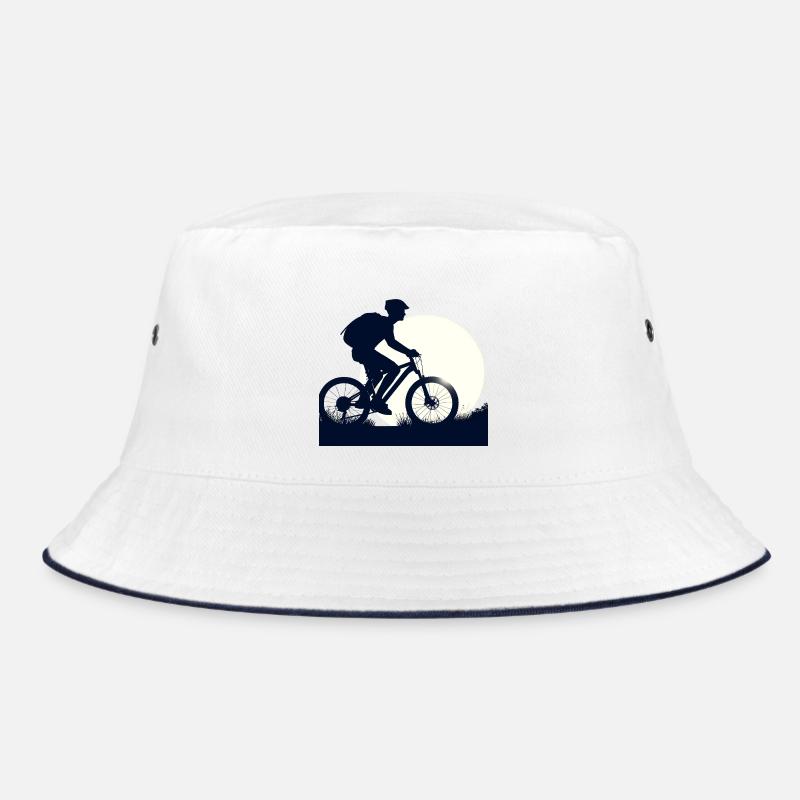 Silhouette de vélo éco la nuit - Bob - blanc/marine