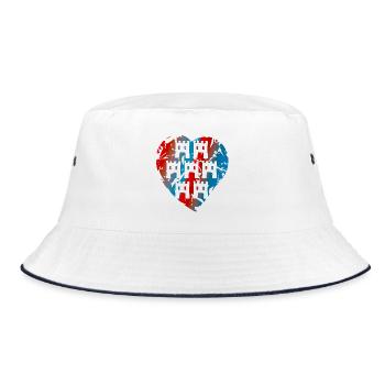 siebenbürgen - Bucket Hat - Weiß/Navy - Vorne