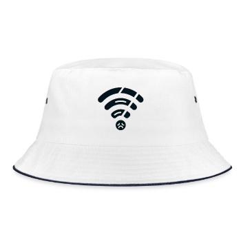 Broken WiFi - Bucket Hat - Weiß/Navy - Vorne