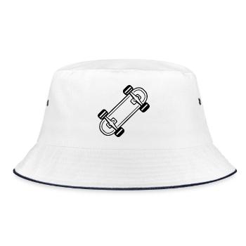 Skateboard Comic - Bucket Hat - white/navy - Front