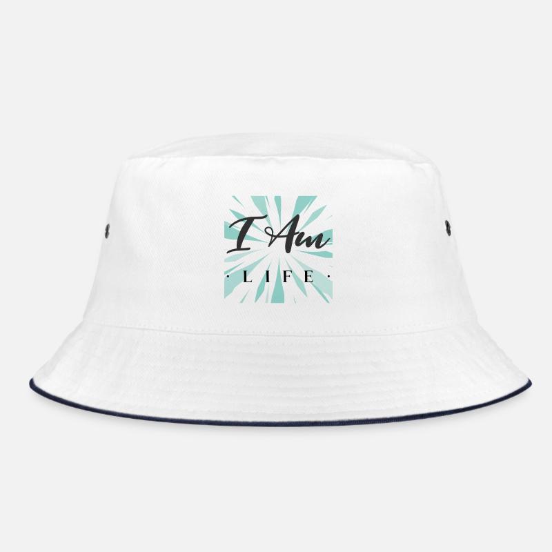 Ich bin das Leben - Bucket Hat - Weiß/Navy