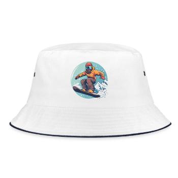Snowboarding Graphics - Bucket Hat - white/navy - Front