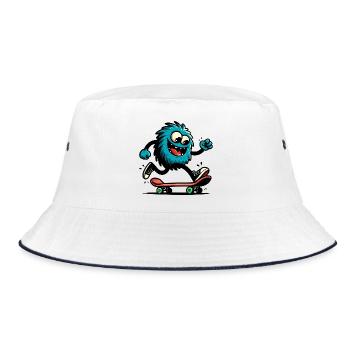 extraterrestre martien extraterrestre sur skateboard - Bob - blanc/marine - Devant