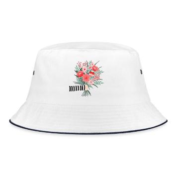 Dites simplement merci - une chère salutation aux fleurs - Bob - blanc/marine - Devant