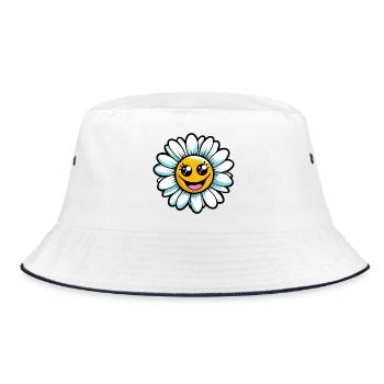 Daisy - Bucket Hat - white/navy - Front
