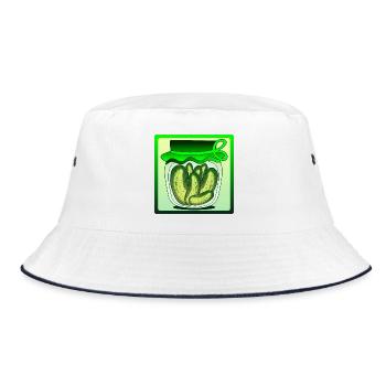 CORNICHONS, CORNICHONS, SALADE DE CONCOMBRE, CONCOMBRE - Bob - blanc/marine - Devant