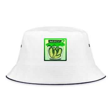 DANKE GURKENGURKEN - Bucket Hat - Weiß/Navy - Vorne