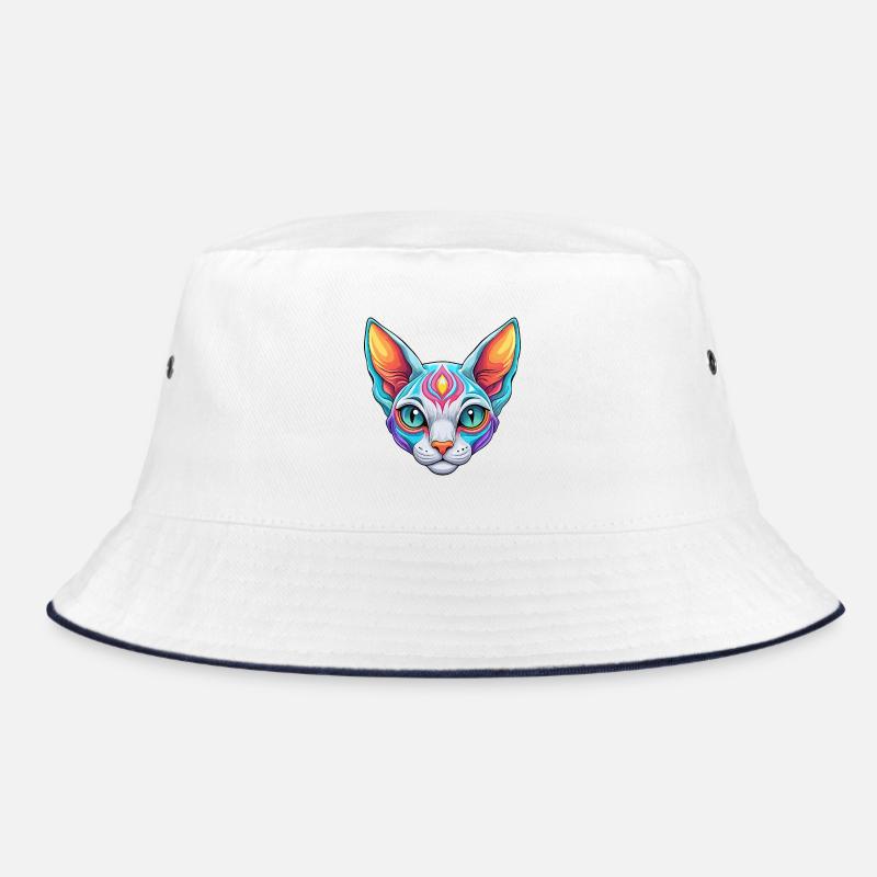 Devon Rex Cat Breed Cartoon Kawaii Animal Pet Bucket Hat