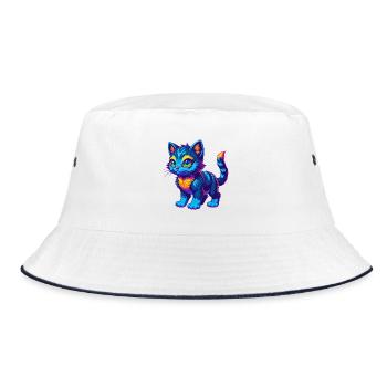 Pixie Bob Chat Race Dessin animé Kawaii Animal Pet - Bob - blanc/marine - Devant