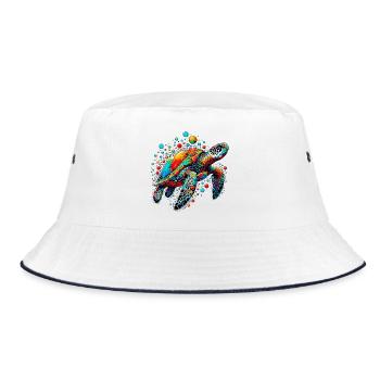 Turtle - Bucket Hat - white/navy - Front