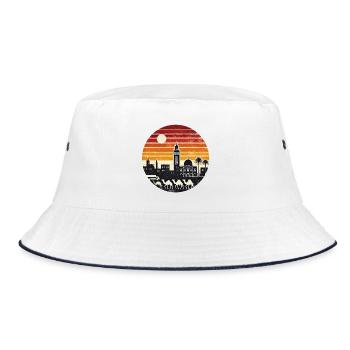 Marrakesh Moshe desert design - Bucket Hat - white/navy - Front