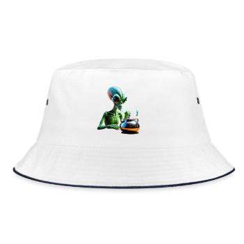 Rave Aliens — Neon Alchemist - Bob - blanc/marine - Devant