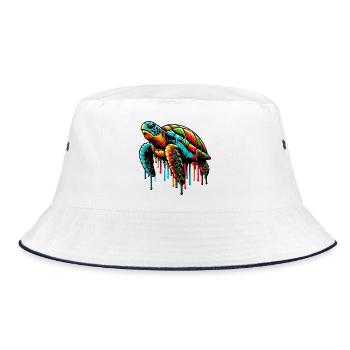 Turtle - Bucket Hat - white/navy - Front