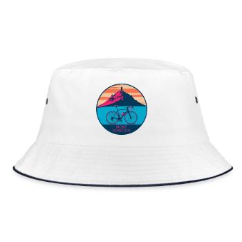 Design de T-shirt Mont Ventoux - Bucket Hat - Weiß/Navy - Vorne