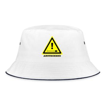 Ansteckend joke (DE) - Bucket Hat - Weiß/Navy - Vorne