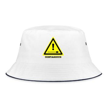 Ansteckend joke (EN) - Bucket Hat - Weiß/Navy - Vorne