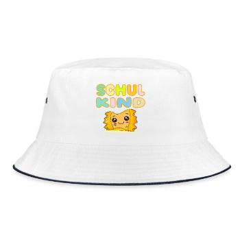 SCHWÄBISCHES SCHULKIND MAULTASCHEN KOSTÜME - Bucket Hat - Weiß/Navy - Vorne