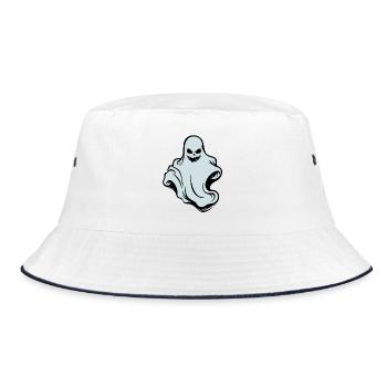 Der Geist - the ghost - Bucket Hat - white/navy - Front