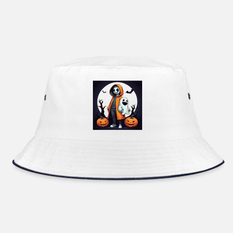 Halloween Ghosts - Bucket Hat - white/navy