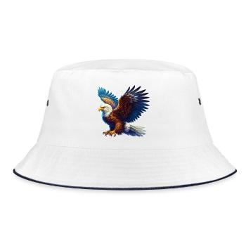 Eagle - Bucket Hat - white/navy - Front