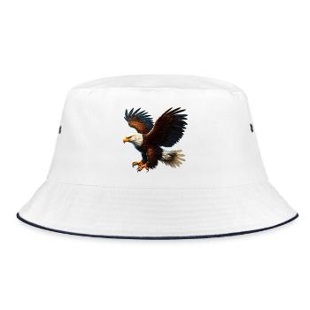 Eagle - Bucket Hat - white/navy - Front