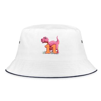 Nr.11 Dino - Bucket Hat - Weiß/Navy - Vorne