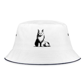 Chat Maine Coon - Bob - blanc/marine - Devant