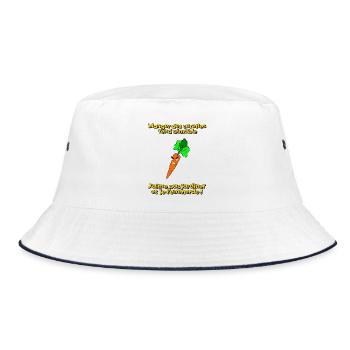 Eating carrots makes you lovable - Bucket Hat - white/navy - Front